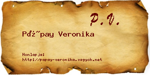 Pápay Veronika névjegykártya