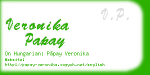veronika papay business card
