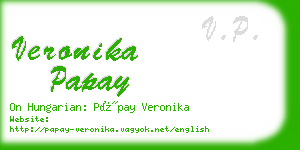 veronika papay business card